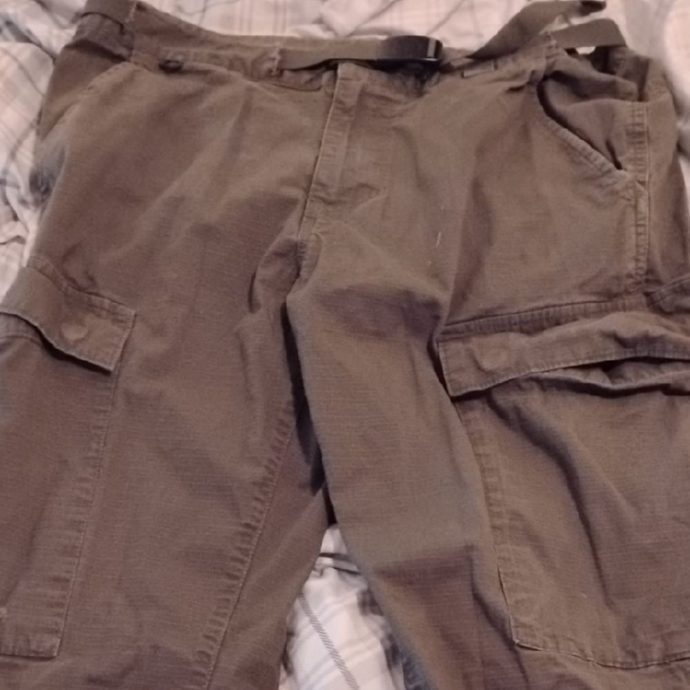 Roark Brown Cargo Pants Durable Cotton Canvas